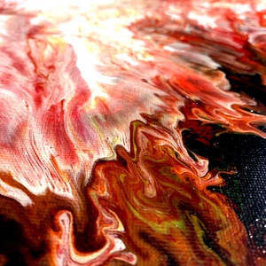 Solar flare II. 40cm X 40 cm akril festmény - művészet - festmény - festmény vegyes technika - Meska.hu