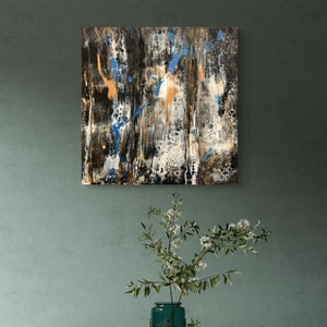 Iced Earth 40cm x 40cm absztrakt festmény - művészet - festmény - festmény vegyes technika - Meska.hu