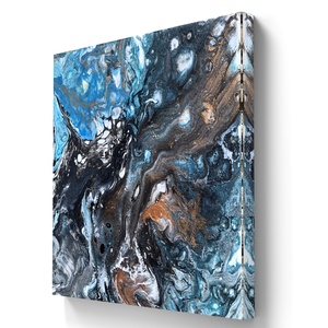 River of lava  20 cm x 20 cm Absztrakt akril festmény - művészet - festmény - festmény vegyes technika - Meska.hu