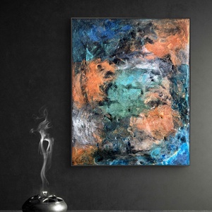 Storm 24cm X 30cm akril, epoxy kép - művészet - festmény - festmény vegyes technika - Meska.hu