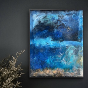 Seaside 24cm X 30cm akril, epoxy kép - művészet - festmény - festmény vegyes technika - Meska.hu