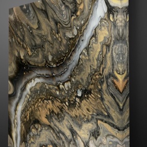 Golden flow 40cm x 40cm absztrakt festmény - művészet - festmény - festmény vegyes technika - Meska.hu