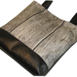 Deszkás táska fekete textilbőrrel -  - Meska.hu