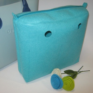 Obag belső mini, kék filc -  - Meska.hu