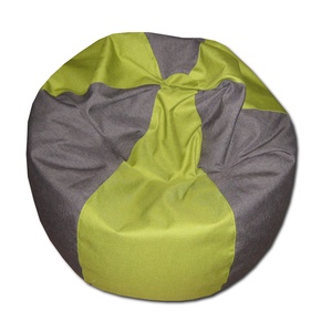 Szürke - zöld csepp alakú babzsákfotel - otthon & életmód - bútor - babzsák - babzsákfotel  - Meska.hu