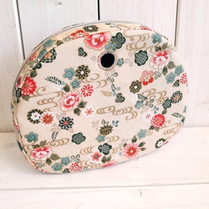 Obag táska belső, moon light, beige alapon virágos -  - Meska.hu