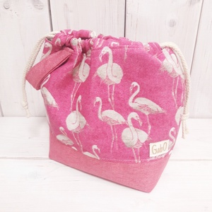 Project bag - Flamingós, Táska & Tok, Bevásárlás & Shopper táska, Shopper, textiltáska, szatyor, Varrás, MESKA