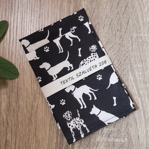 Textil szalvéta 2db, fekete-fehér kutyás, Otthon & Életmód, Konyhafelszerelés, tálalás, Konyhai textil, Szalvéta, Varrás, MESKA