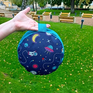 Mini meditációs, jóga ülőpárna tönköly pelyvával töltve, űrhajós - játék & sport - sport és kikapcsolódás - jóga, pilates, torna - jógapárna - Meska.hu