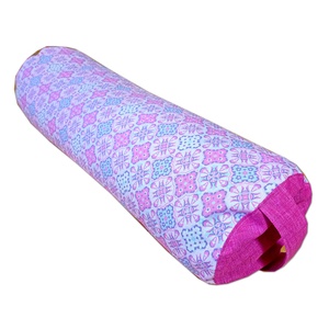 Henger párna tönköly pelyvával töltve, pink - lila mintás - játék & sport - sport és kikapcsolódás - jóga, pilates, torna - jógapárna - Meska.hu