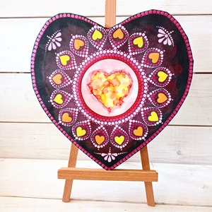 Pontozott mandala Infinite Love - Végtelen szeretet - művészet - festmény - festmény vegyes technika - Meska.hu