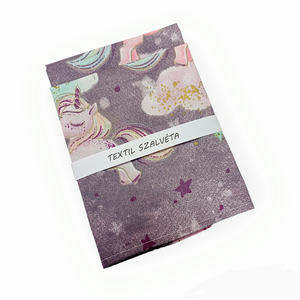 Textil szalvéta 2db, unikornisos, Otthon & Életmód, Konyhafelszerelés, tálalás, Konyhai textil, Szalvéta, Varrás, MESKA
