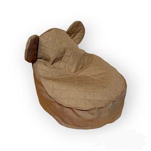 Maci babzsák gyerekeknek, barna, steppelt ülőrésszel - otthon & életmód - bútor - babzsákfotel - Meska.hu