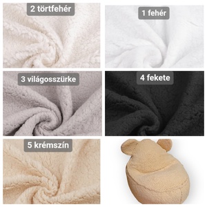 Maci babzsák gyerekeknek, sherpa, krémszínű - otthon & életmód - bútor - babzsákfotel - Meska.hu