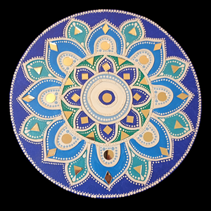 Mandala kép Kék-türkiz, tükörmozaikkal - otthon & életmód - dekoráció - spiritualitás - mandala - Meska.hu
