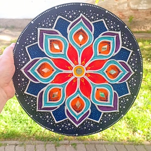 Mandala kép Galaxis, tükörmozaikkal, Otthon & Életmód, Dekoráció, Spiritualitás, Mandala, Festett tárgyak, Festészet, MESKA