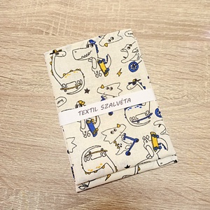 Textil szalvéta 2db, Gördeszkás dínók, Otthon & Életmód, Konyhafelszerelés, tálalás, Konyhai textil, Szalvéta, Varrás, MESKA