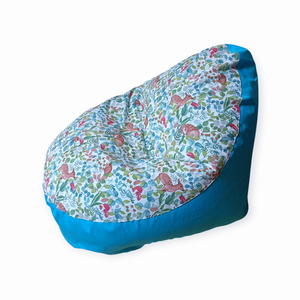 LUX babzsák mini méretben, erdei állatos, kék  - otthon & életmód - bútor - babzsákfotel - Meska.hu