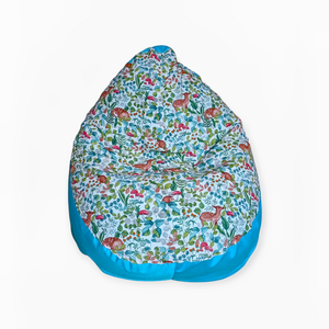 LUX babzsák mini méretben, erdei állatos, kék  - otthon & életmód - bútor - babzsákfotel - Meska.hu
