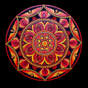 Pontozott mandala Teremtő energia - művészet - festmény - festmény vegyes technika - Meska.hu