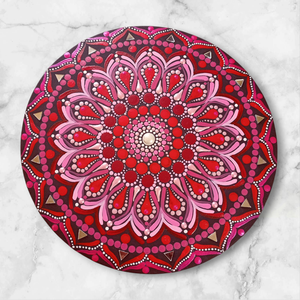 Pontozott mandala Pink rózsaablak - művészet - festmény - festmény vegyes technika - Meska.hu