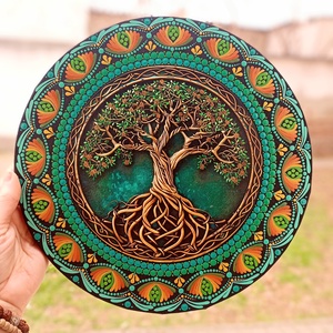 Pontozott mandala Életfa, Művészet, Festmény, Festmény vegyes technika, Festészet, MESKA