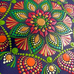 Pontozott mandala Tara - művészet - festmény - festmény vegyes technika - Meska.hu
