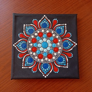 Pontozott mandala Bátor kommunikáció - művészet - festmény - festmény vegyes technika - Meska.hu