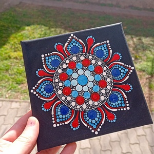 Pontozott mandala Bátor kommunikáció - művészet - festmény - festmény vegyes technika - Meska.hu