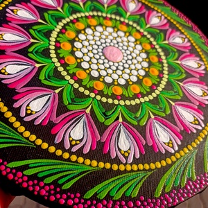 Pontozott mandala Pink tavasz - művészet - festmény - festmény vegyes technika - Meska.hu