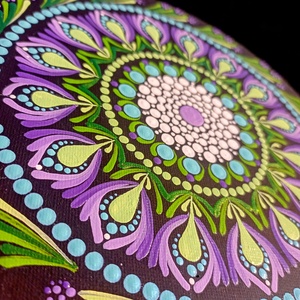 Pontozott mandala Lila tavasz - művészet - festmény - festmény vegyes technika - Meska.hu