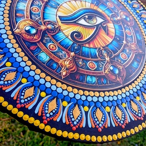 Pontozott mandala Hórusz szeme - művészet - festmény - festmény vegyes technika - Meska.hu