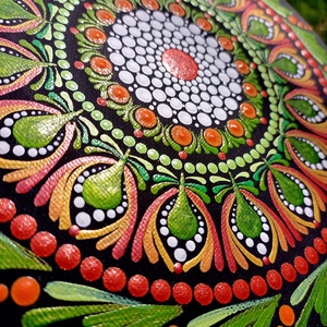 Pontozott mandala Vörös tavasz - művészet - festmény - festmény vegyes technika - Meska.hu