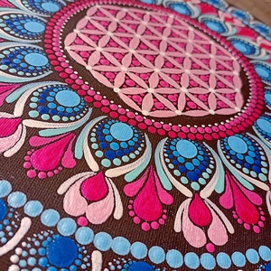 Pontozott mandala A szív szava - művészet - festmény - festmény vegyes technika - Meska.hu