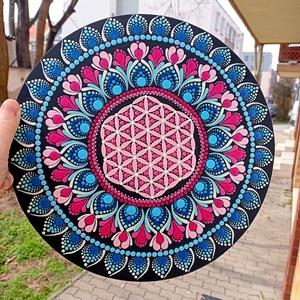 Pontozott mandala A szív szava - művészet - festmény - festmény vegyes technika - Meska.hu