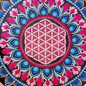 Pontozott mandala A szív szava - művészet - festmény - festmény vegyes technika - Meska.hu
