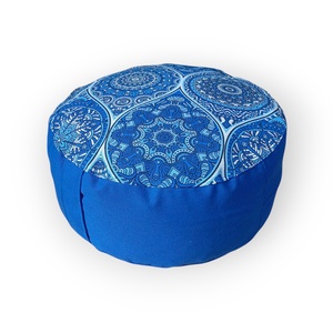 Meditációs, jóga ülőpárna tönköly pelyvával töltve, Kék mandala - játék & sport - sport és kikapcsolódás - jóga, pilates, torna - jógapárna - Meska.hu