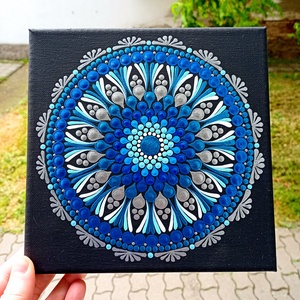 Pontozott mandala Lágy kommunikáció, Művészet, Festmény, Festmény vegyes technika, Festészet, MESKA