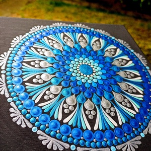Pontozott mandala Lágy kommunikáció - művészet - festmény - festmény vegyes technika - Meska.hu