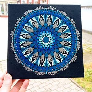 Pontozott mandala Lágy kommunikáció - művészet - festmény - festmény vegyes technika - Meska.hu