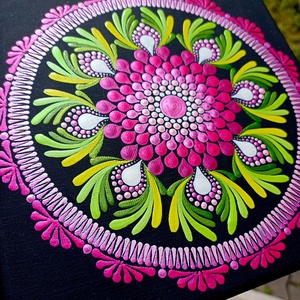 Pontozott mandala Szív harmónia - művészet - festmény - festmény vegyes technika - Meska.hu