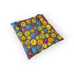 Iskolai ülőpárna székre, Szürke smiley  - Meska.hu