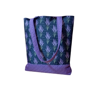Levendulás nagy méretű táska, vízlepergetős anyagból - táska & tok - bevásárlás & shopper táska - shopper, textiltáska, szatyor - Meska.hu