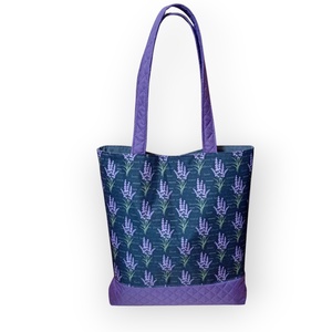 Levendulás nagy méretű táska, vízlepergetős anyagból - táska & tok - bevásárlás & shopper táska - shopper, textiltáska, szatyor - Meska.hu