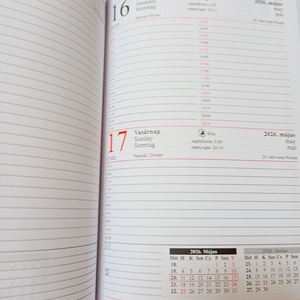 Pontozott mandalás határidőnapló, 2026-os, kék, zöld és pink mintával - otthon & életmód - papír, írószer - jegyzetfüzet & napló - Meska.hu