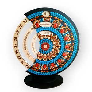 Pontozott mandala fa öröknaptár, Kreatív teremtés - művészet - festmény - festmény vegyes technika - Meska.hu