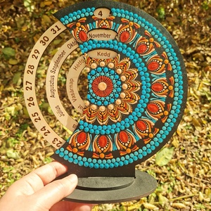 Pontozott mandala fa öröknaptár, Kreatív teremtés - Meska.hu