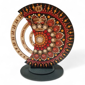 Mandala Öröknaptár  Napenergia Harmóniája (réznarancsbordó) - otthon & életmód - dekoráció - fali és függő dekoráció - falinaptár & öröknaptár - Meska.hu