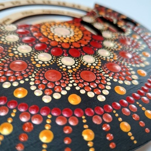 Mandala Öröknaptár  Napenergia Harmóniája (réznarancsbordó) - otthon & életmód - dekoráció - fali és függő dekoráció - falinaptár & öröknaptár - Meska.hu