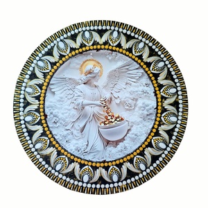 Bőség angyala pontozott mandala fém betéttel � 30 cm - Meska.hu